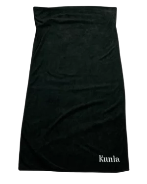 Black Gym Towel with zipper bag